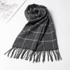 2024 Women's & Men's Beige Plaid Scarf - Versatile Japanese Style Winter Shawl