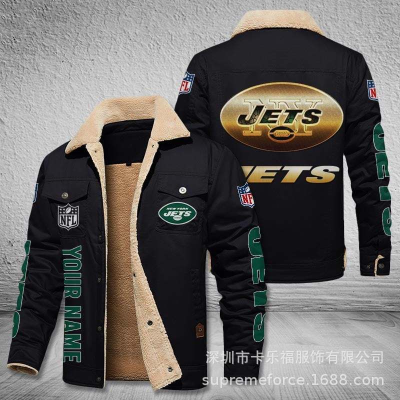 American football team football jersey Philadelphia Eagles jersey autumn and winter velvet cotton jersey sports jacket men's jacket