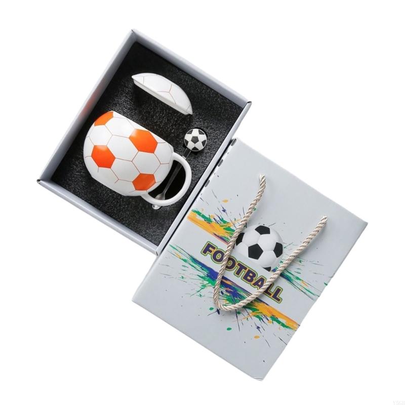 Ceramic Coffee Mug With Football Designs Perfect For Soccer Fan And Daily Use 400ml Capacity Drinkware Y5GB