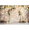 Fundo Romântico de Arco de Flores para o Dia dos Namorados, Decoração com Lanternas para Casamento, Noivado, Estúdio de Fotografia
