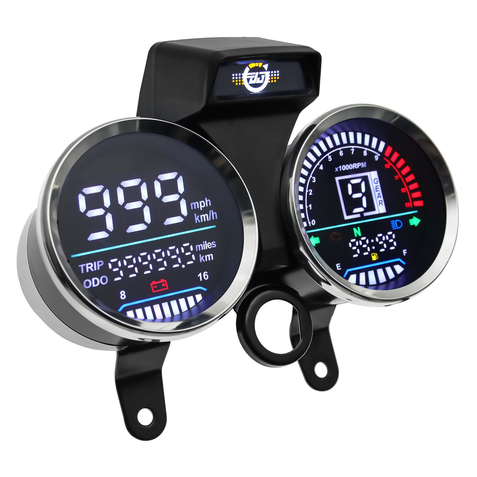 

Digital Motorcycle Speedometer Tachometer Odometer Gauge With Gear Indicator Meter Assembly For Suzuki GN125 GN150 Modified Part