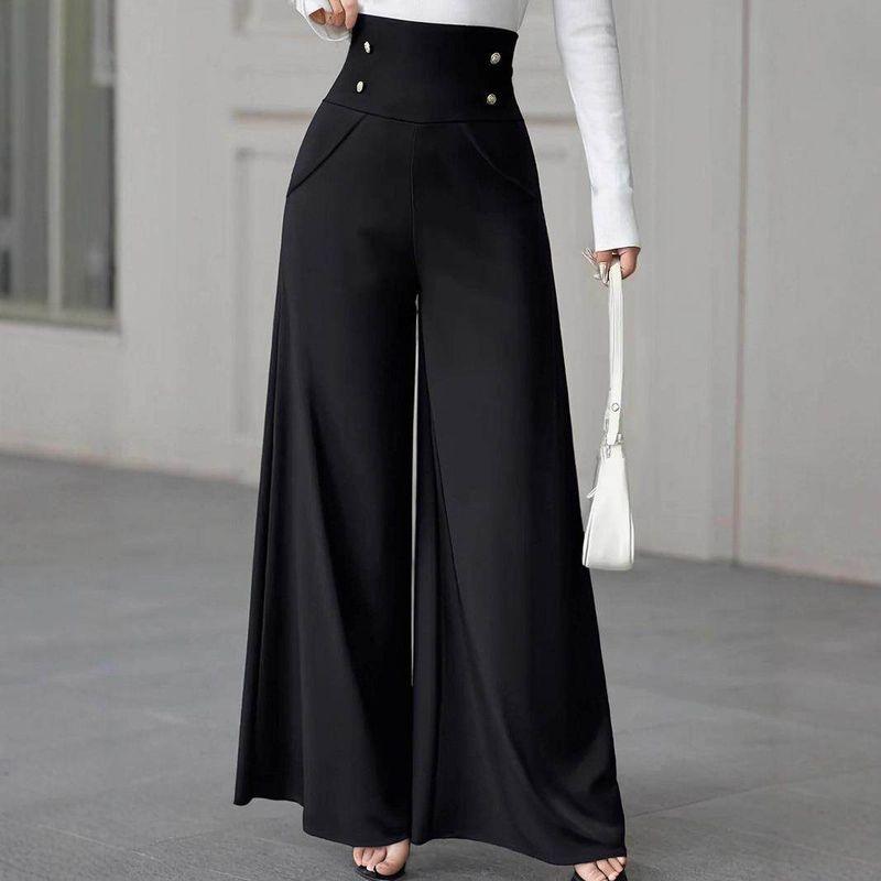 Spring Elegant Women s Non-Iron Straight-Leg Pants Red L