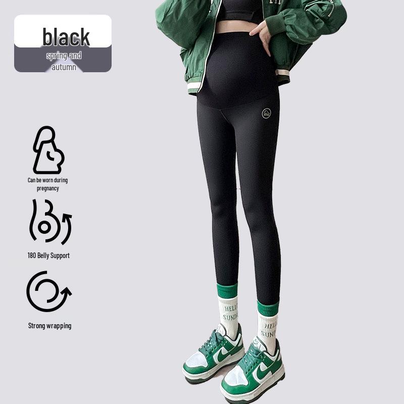 Популярные леггинсы для йоги для беременных: Плотный, Бархатный, Поддержка живота для Весны/Осени L 120-140 lbs