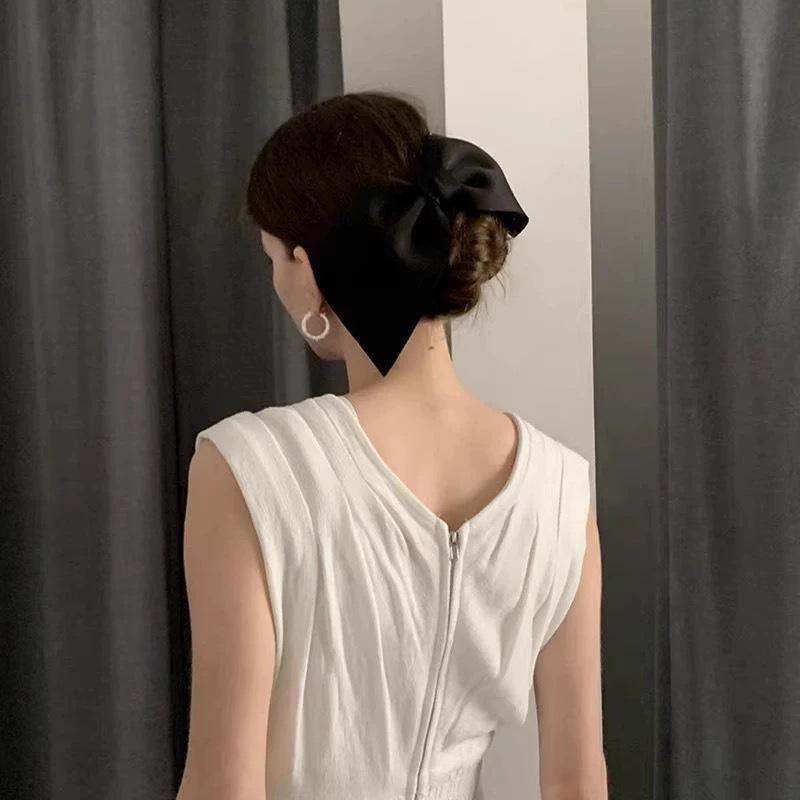 Große Haaraccessoires für Frauen Mädchen große Schleifenspangen und Clip koreanische Fascinators elegante Kopfbedeckung Haarspange Vintage trendige Mode