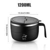 Noodle Bowl Cooker 1200ml Anti-Scalding Soup Mugs with Lid and Fork 304 Stainless Steel Lunch Bowl for Kitchen Pho Soup Pasta