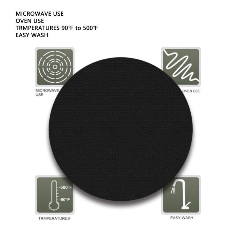 10Pcs Round Barbecue Grill Mat PTFE Reusable Non Stick High Temperature Resistant Fryer Mat For Frying Cooking Grilling