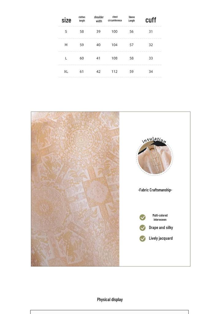 Age-Reducing Jacquard Satin Top: Retro Chinese Style Plus Size Outerwear for Middle-Aged Mothers