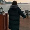 2021 Winter Long Puffer Jacket Women Casual Design Korean Fashion Clothing Fur Coats Long Sleeve Outdoor Coats Hooded Parkas