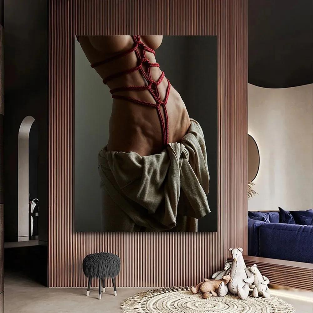20x30cm Metal Poster Erotica Nude Sex BDSM Shibari Art