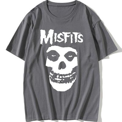 New Men's Hip-hop Punk Skull Misfits Brand Cotton Short-sleeve T-shirt Marve Graphic T Shirts Harajuku Graphic T Shirts