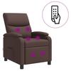 Massage Recliner Brown Faux Leather