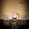 PIGE HOME 1/5pcs Luxury Vodka Glass Gold Foil Wine Glass Glass Gilt Edged Cup 100/150ml Wine Distribution Pot Gift Wine Set