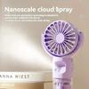 Portable Rechargeable Humidifier Fan 4-gear Wind Speed Regulation Beauty Moisturizing Mini Handheld