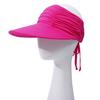 Sun Hat Wide Brim UV Protection Ponytail Hat Pleated Design Elastic Fit Empty Top Hat Summer Beach Travel Outdoor Sports Hat