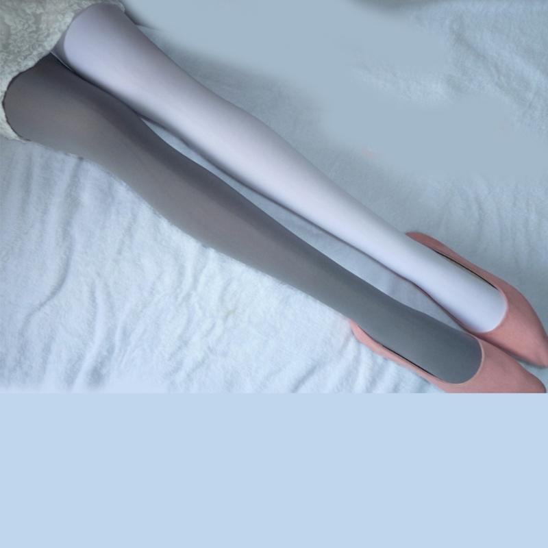 Two Tone Candy Colored Contrast Tights Stockings Open Crotch Designs Asymmetrical Multicolor Pantyhose Hosiery for Women