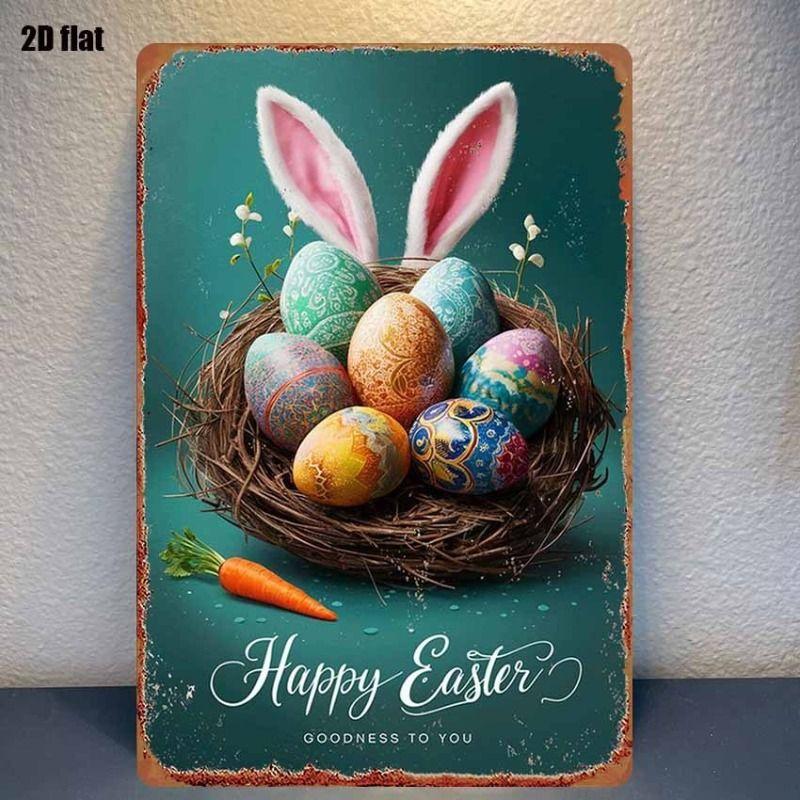 Metal Painting Russian Easter Theme Religious Home Wall Art Decor Religious Easter Gift