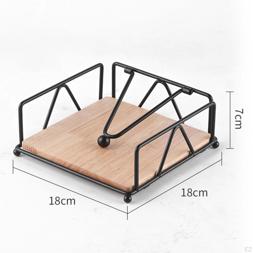 Chic Wooden Base Tissue Rack for Elegant Dining Room Organization