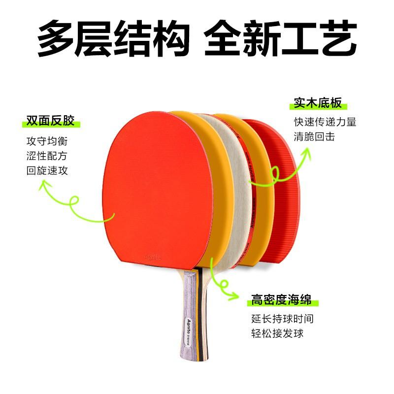 Set de Palas de Tenis de Mesa Delixi F2340 Niños Principiantes Agarre Shakehand Penhold Recreación Familiar