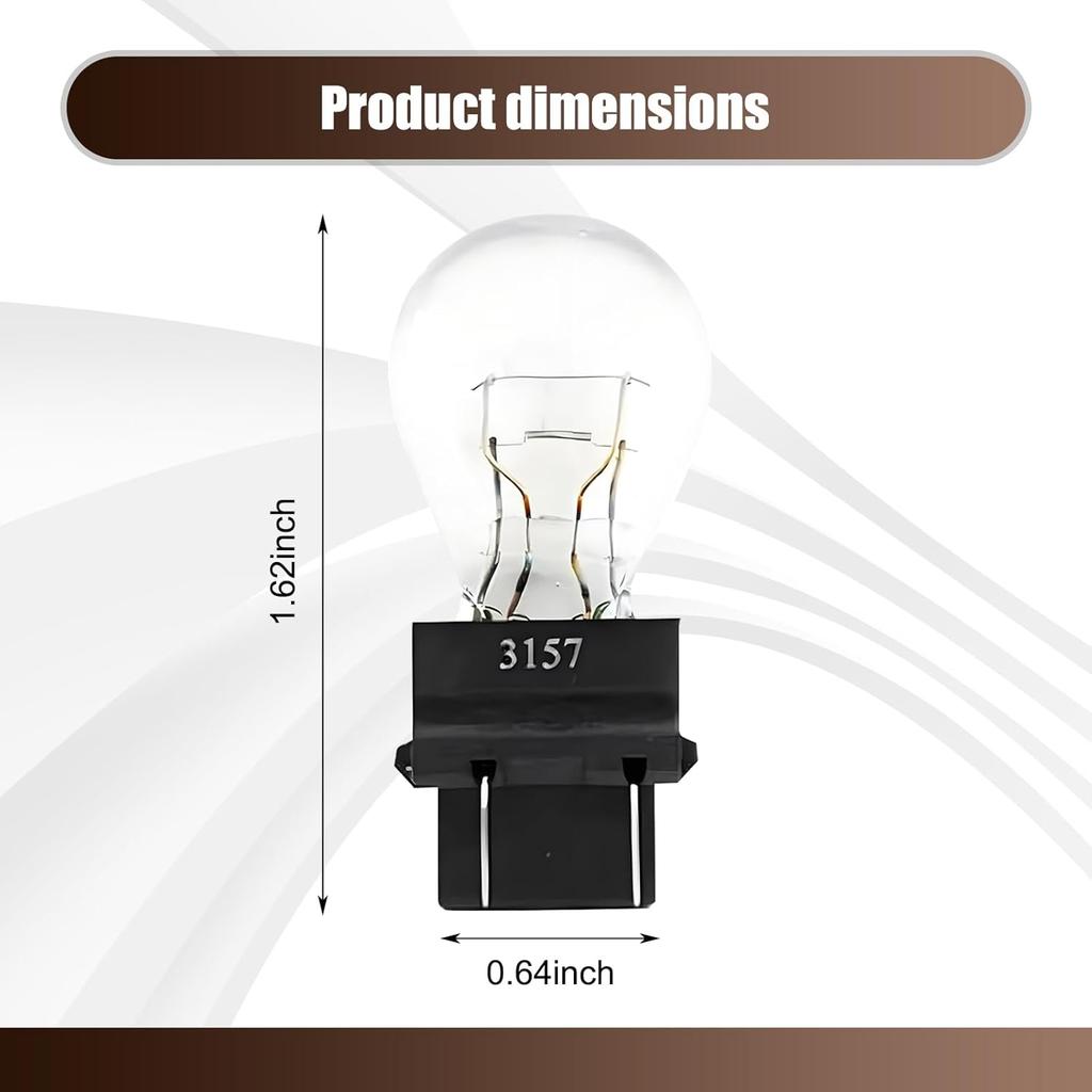 10 PCS 3157 Car Tail Light Bulb, Waterproof Waterproof Vehicle Vehicle Turn Signal Light, Universal 12V 21/5W Automotive Brake Light Replacements for