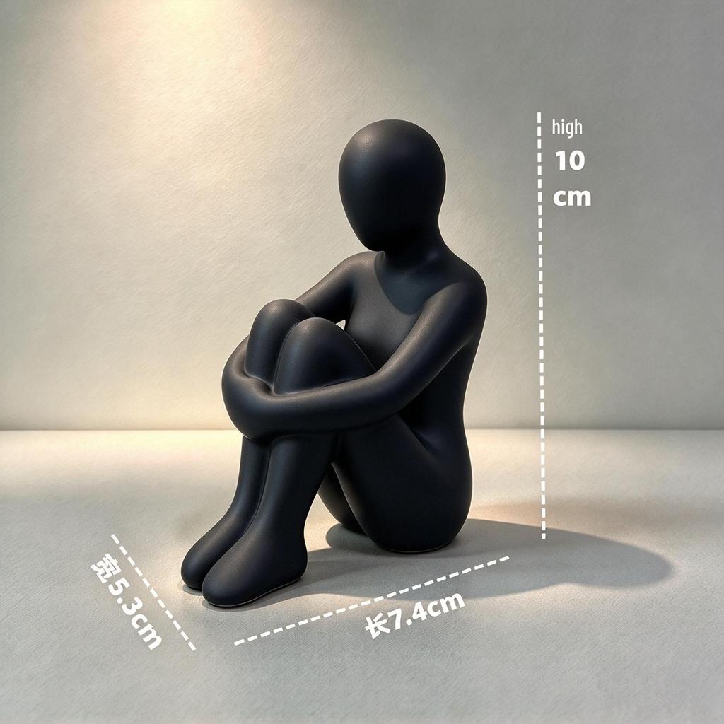 Figurina Astratta Creativa Ornamento in Plastica per Stanza per Ingresso Decorazione Artistica