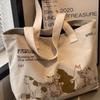 Bolso de Hombro de Lona de Gran Capacidad para Mujer - Moda Otoño e Invierno Bolso Tote Japonés