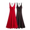 Sexy Women Dress Summer Slvessless Backless Red Green Dress Summer