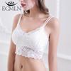 ECMLN L-XL Summer Outer Wear Fashion Women's Lace Bra Women's Top Casual Comfortable Wrap Bra