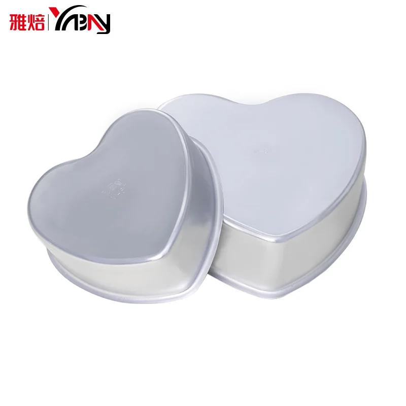 Heart Shaped Baking Mould Aluminum Alloy Material Detachable Base Anti Stick Rust Proof Kitchen Cake Production Tool Accessory