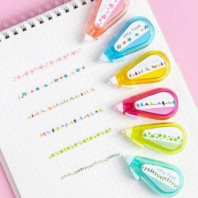 Mini-Muster Tragbares Dekoratives Korrekturband Schulbürobedarf und Geschenke Künstlerbedarf DIY Tagebuchdekoration