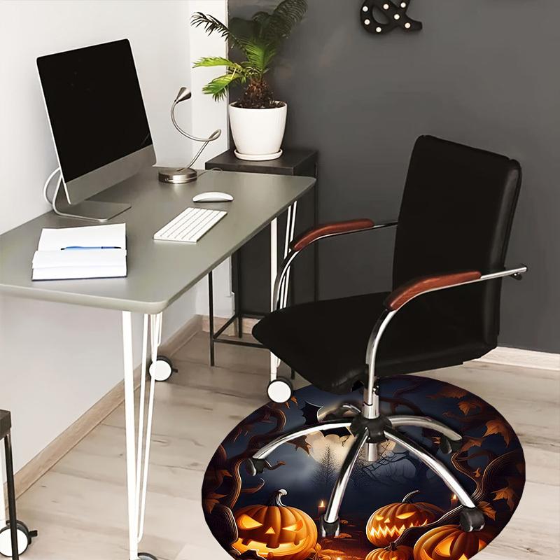 

1pc Office Carpet Chair Mats Halloween Night with Jack-o -lanterns Perfect for Decorating Office Chairs, Living Rooms, Or Bedrooms.YDT073 80cm by 80cm