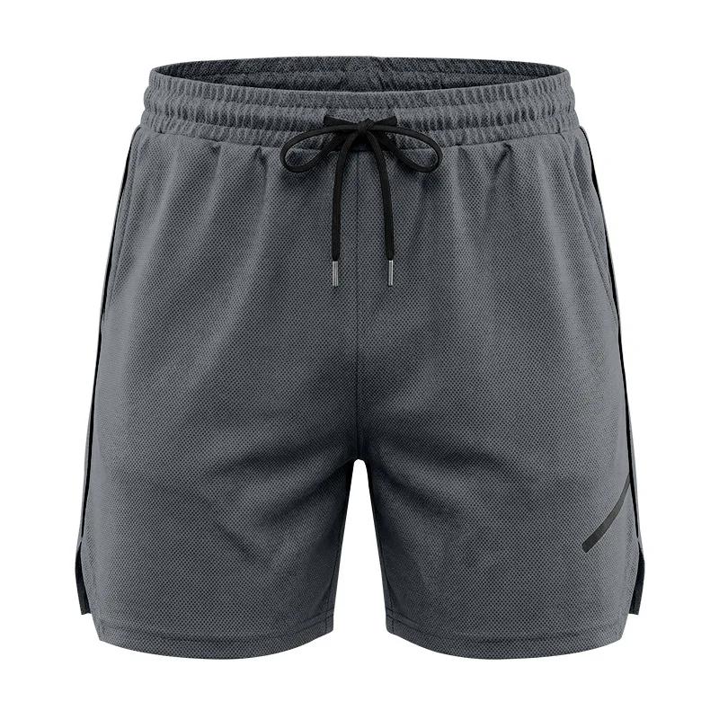 Men's Quick Dry Mesh Athletic Shorts Gym Running Workout Shorts with Zipper Pockets Breathable Elastic Waist Casual Sports Shorts for Men