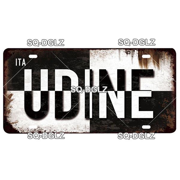 [SQ-DGLZ] Italy City License Plate Metal Sign Vintage Plaque Tin Sign Wall Decor Bar Decor DULIN/ROMA/MILAN Flag Poster