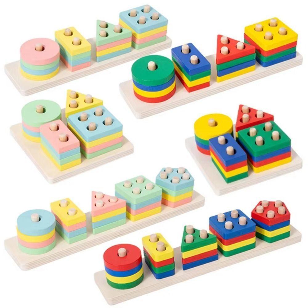 Colorful Recognition Shape Sorter Shape Matching Recognition Color Matching Puzzle  For Boys Girls