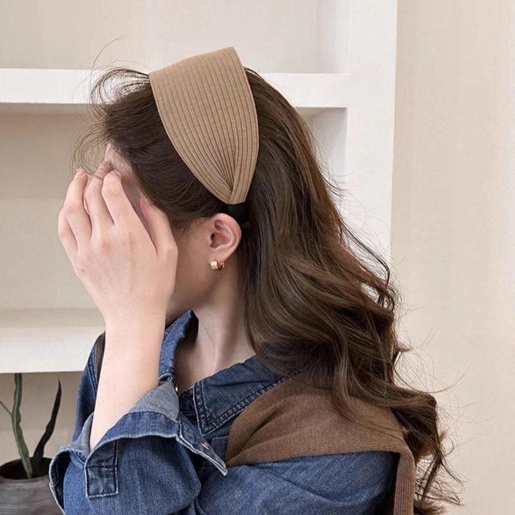 Wide Knitting Cotton Wrap Heandbnd For Women Sport Hairbands Girls Hairband Hoop Female Hair Accessories Headwear