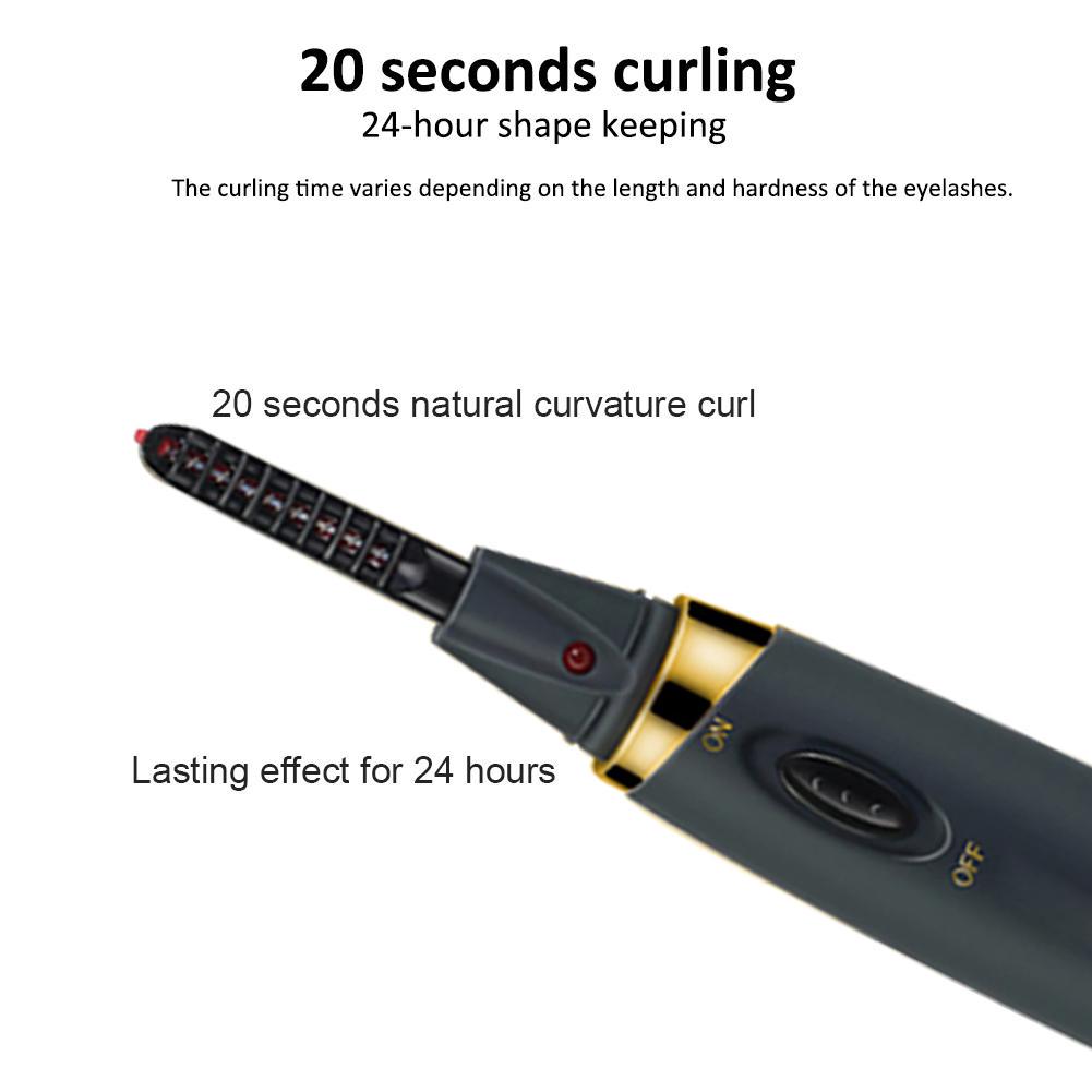 Electric Heated Eyelash Curler USB Electric Heated Makeup Eye Lashes Heated Eyelash Curler