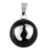 Black Ball Maternity Bola with Footprints