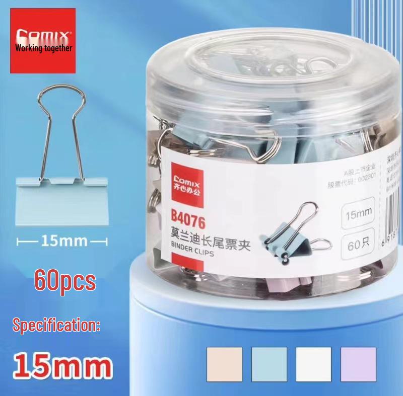 Qixin Swallowtail Clips: Effort-Saving, Colored Metal Clips for Office and Student Use, Available In Large, Medium, Small Sizes