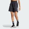 Adidas Originals Adicolor Cargo Shorts With Striped Print Logo And Mid-Rise Relaxed Fit Women Bottoms Black JH1077