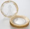 Vetro Felice Medium Plate, Western Tableware, Gold, 21.5cm, Happy Glass Flash, 349122P