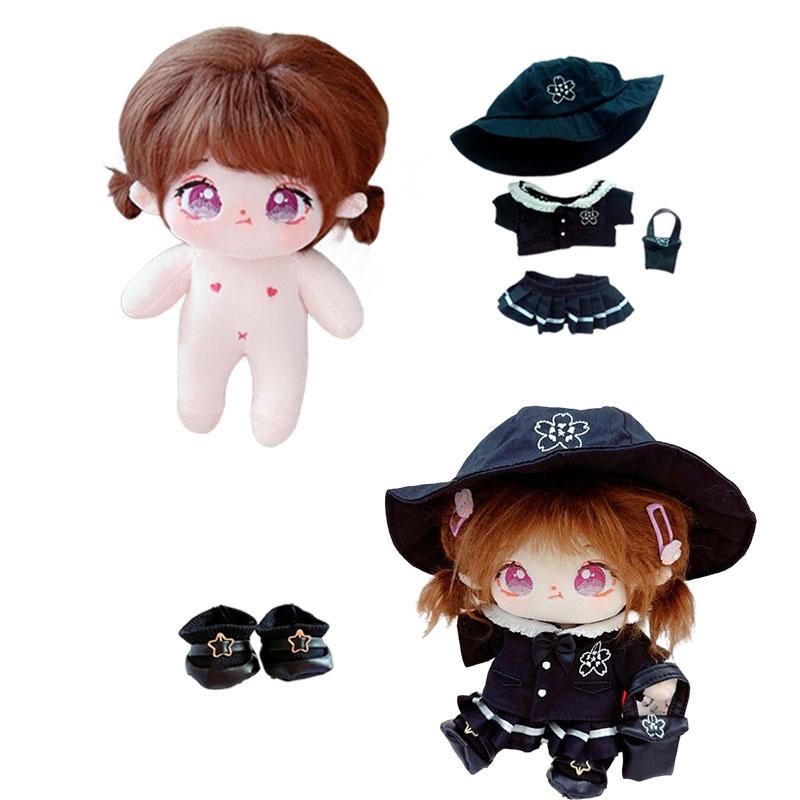 20cm Cotton Doll Plush Toy With Interchangeable Outfits For Youth Formula Commuting Uniform Set