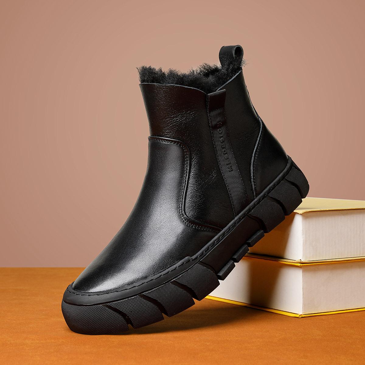 

2025 Повседневные мужские зимние ботинки Осень и Зима Кожаные мужские ботинки Премиальный тренд Универсальные ботинки Мужские челси 44