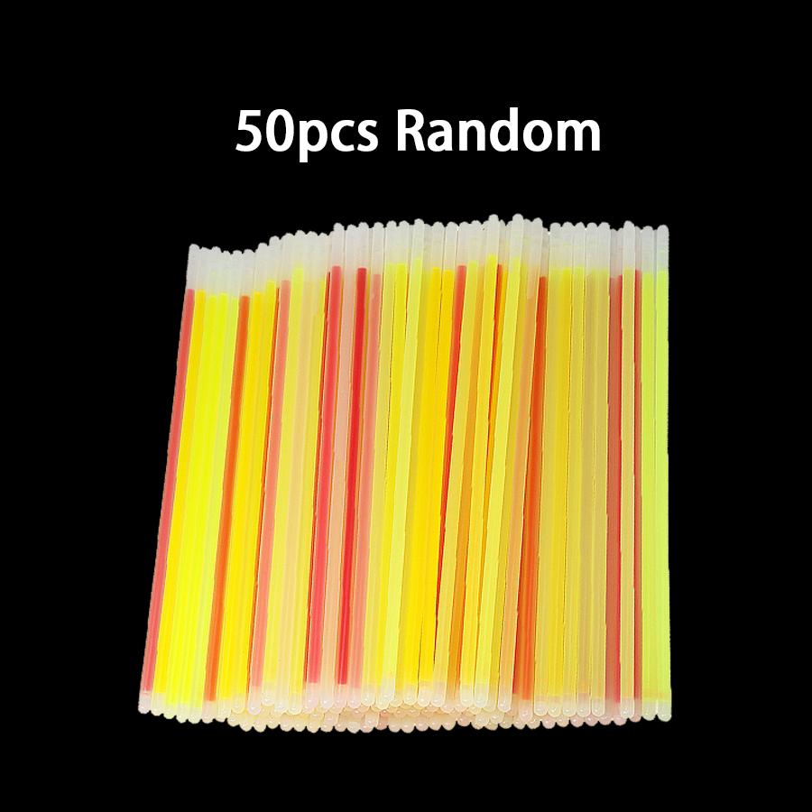 25/50/100pcs Plastic Glow Sticks Atmosphere Creating Tool Glow in the Dark Concert Supplies Emergency Lighting Party Decor XJM