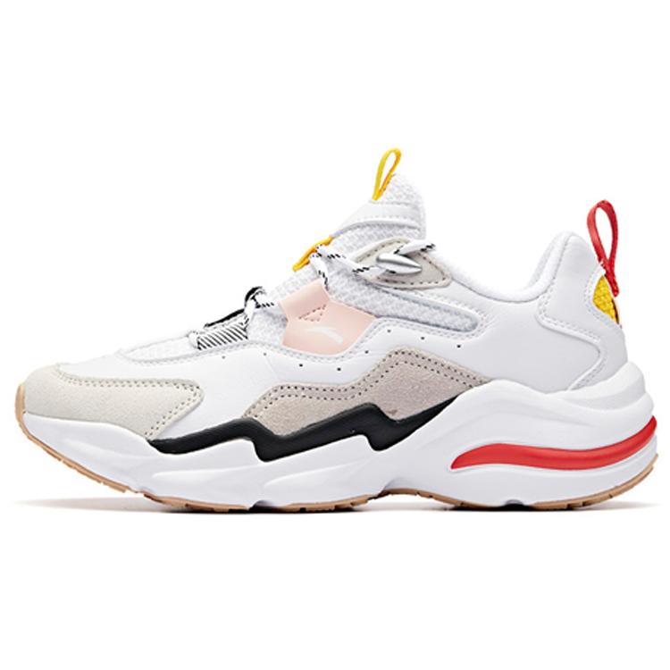 

New ANTA Chunky Sneakers Women s Low top ANTA White/National Flag Yellow/Baby Pink 12928852R-1 38.5