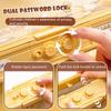 with Combination Lock Stationery Box Double Layer Mechanical Pen Box Pen Bag  Students