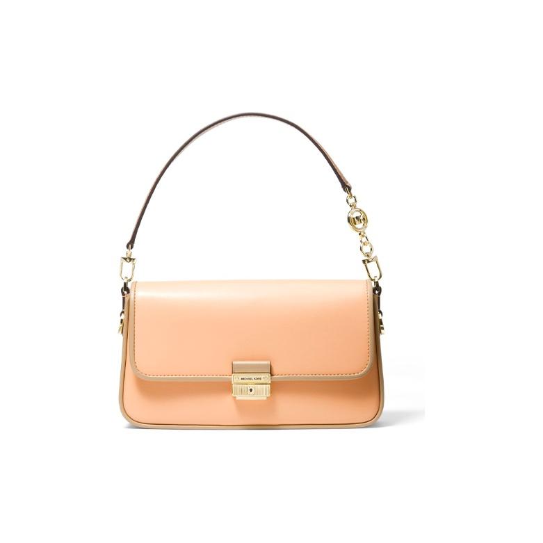 

Michael Kors MK Bradshaw French Minimalist Commuter Leather Tote Shoulder Bag Small Women bags Light-Orange 30S1G2BL1I-838 Basic Set (Bag+Dust Bag)