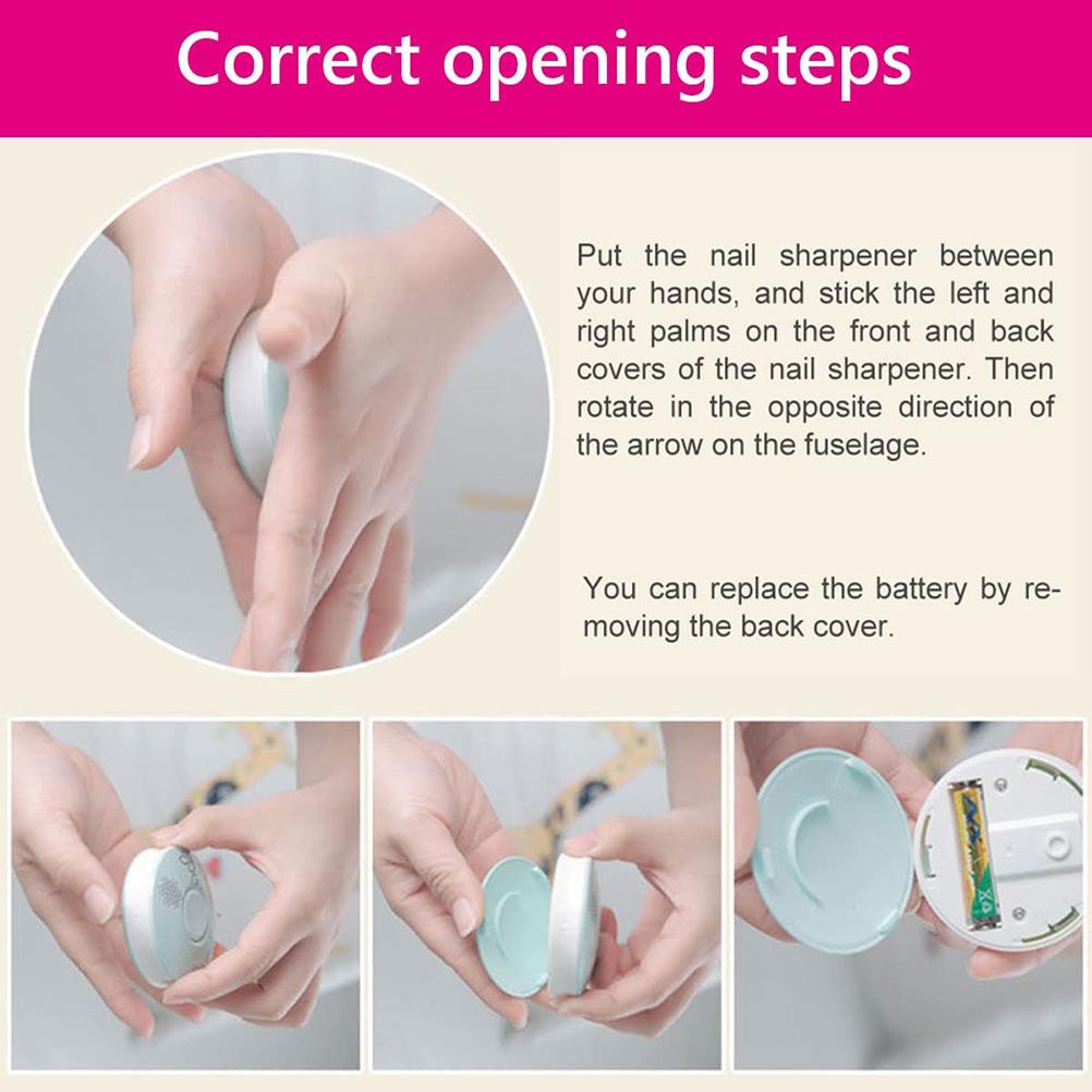 Elektrický zastřihovač dětských nehtů Sada pilníku na nehty pro miminka Sada na manikúru se 6 brusnými hlavami pro