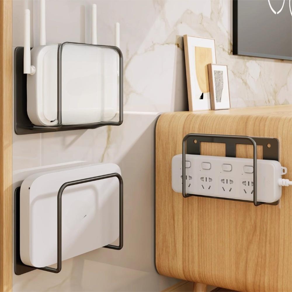 Wall Mount Set-Top Box Storage Rack Space-Saving WiFi Storage Bracket Router Holder  Living Room