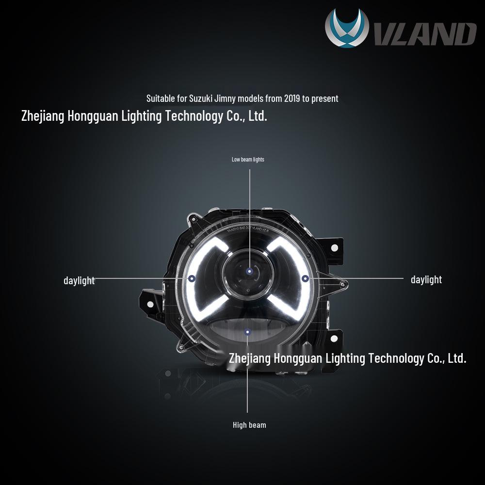 Jimny LED Headlight Assembly with Daytime Running Lights for Headlight Modification