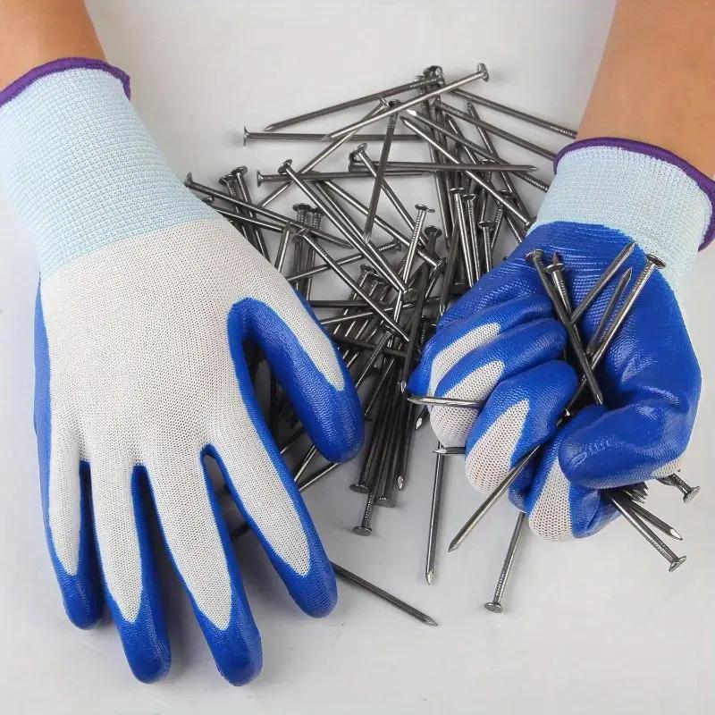 12PCS Safety Work Gloves PU Coated Seamless Knit Industrial Work Labor Gloves Polyurethane Coated Grip for Construction Assembly