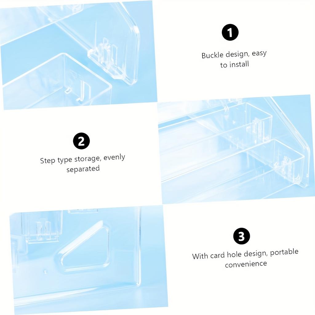 1pc Acrylic Display Stand, Transparent Five-Tier Storage Box, Step Display Rack, Multi-Functional Cosmetic Lipstick Organizer